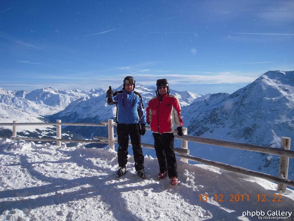 Na Cima Bianca w Bormio z kolegą